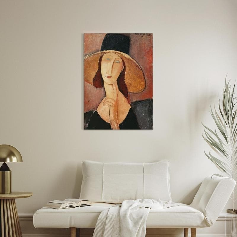 Quadro - Portrait of Jeanne Hebuterne in a Large Hat in Poster e stampe Collezione Casa - Trebisacce, commercioVirtuoso.it