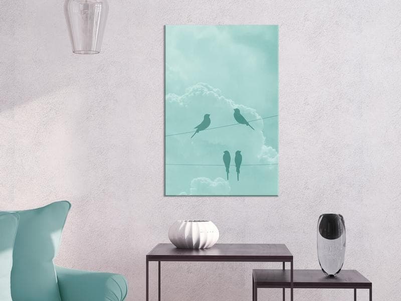 Quadro - Celadon Sky (1 Part) Vertical in Poster e stampe Collezione Casa - Trebisacce, commercioVirtuoso.it