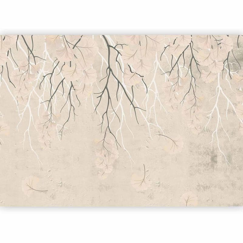 Carta da parati - Abstract falling leaves - subtle nature motif with branches in Carta da parati Collezione Casa - Trebisacce, commercioVirtuoso.it