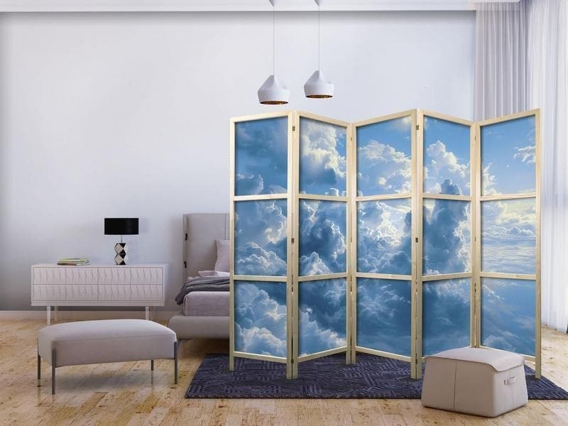 Paravento giapponese - Ocean in the Air: Waving Clouds Reflecting Morning Light in Paraventi Collezione Casa - Trebisacce, commercioVirtuoso.it