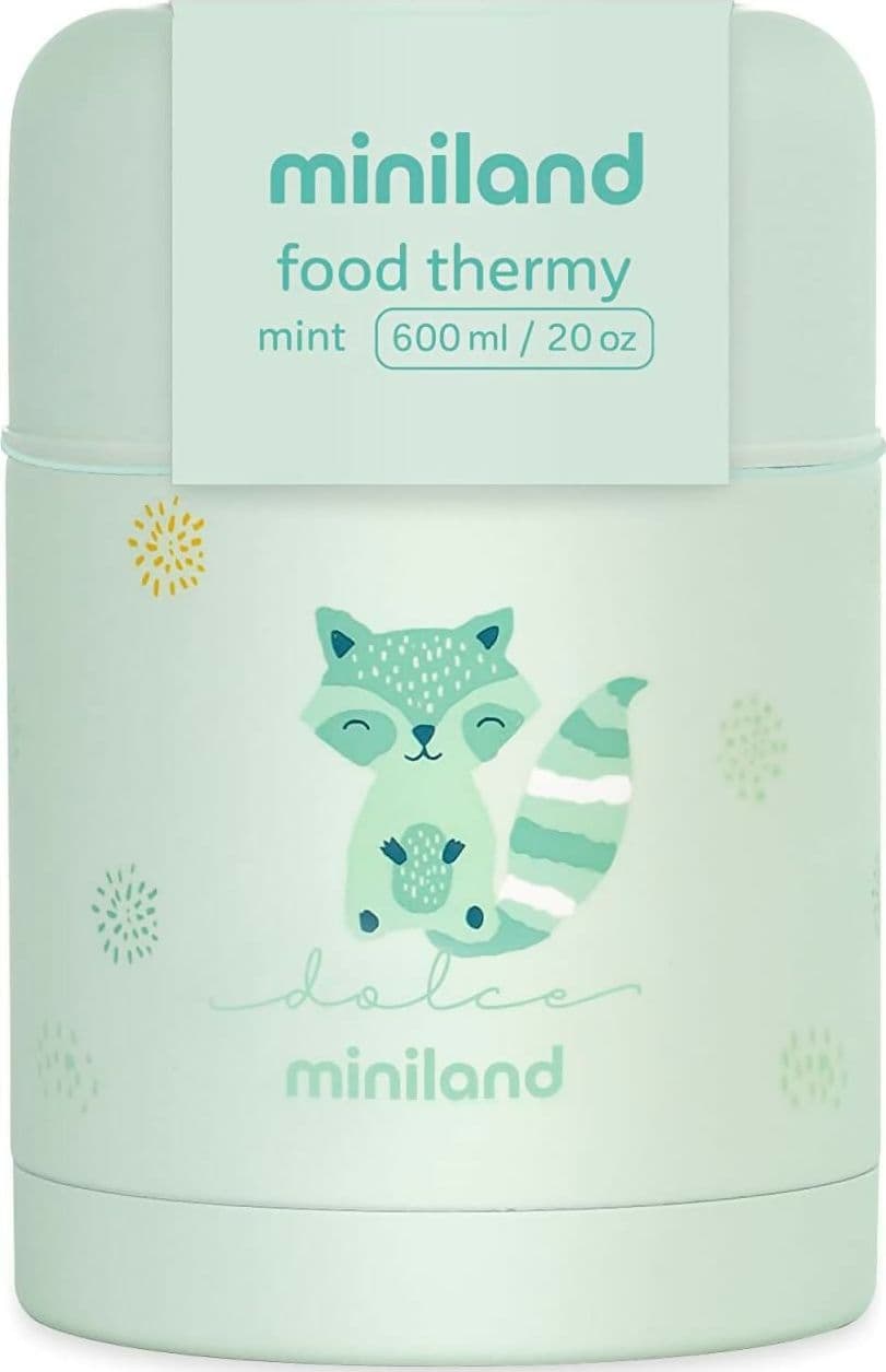 MINILAND Thermos in acciacio - Food Thermy colore Mint - 600ml - realizzato in doppio strato di acciaio che mantiene il cibo freddo o caldo per ore in Thermos per bibite Sanitaria Gioia del Bimbo - Villa San Giovanni, commercioVirtuoso.it