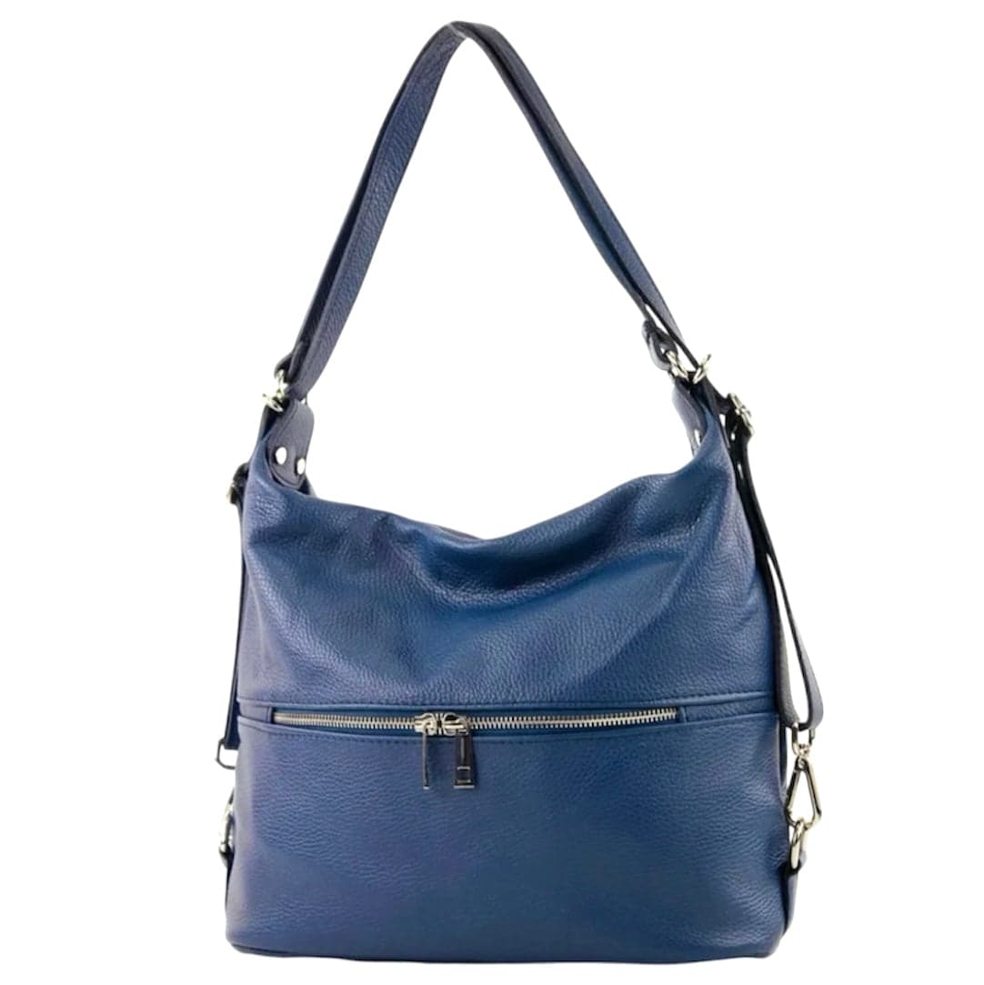 Modarno Borsa spalla da donna e borsa zaino 2 in 1 realizzato a mano, in vera pelle in Organizer borsa Modarno - Sesto Fiorentino, commercioVirtuoso.it