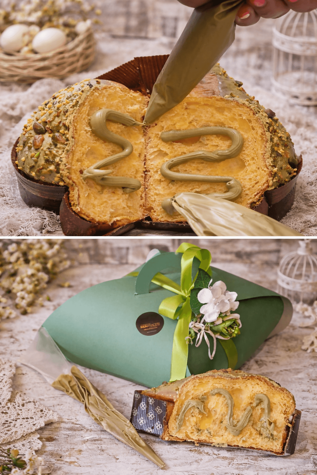 Colomba Pasquale Artigianale gr 750 Pistacchio, Esotica, 3 Cioccolati in Colombe pasquali Neri Piaceri - Cavezzo, commercioVirtuoso.it