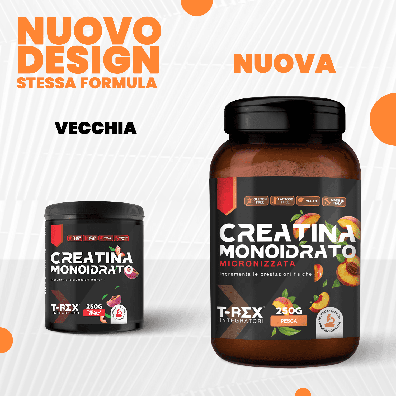 T-rex integratori creatina monoidrata - integratore alimentare per massa muscolare e boost energetico pre workout (pesca, 250 g) in Creatina MyLab Nutrition - Roma, commercioVirtuoso.it