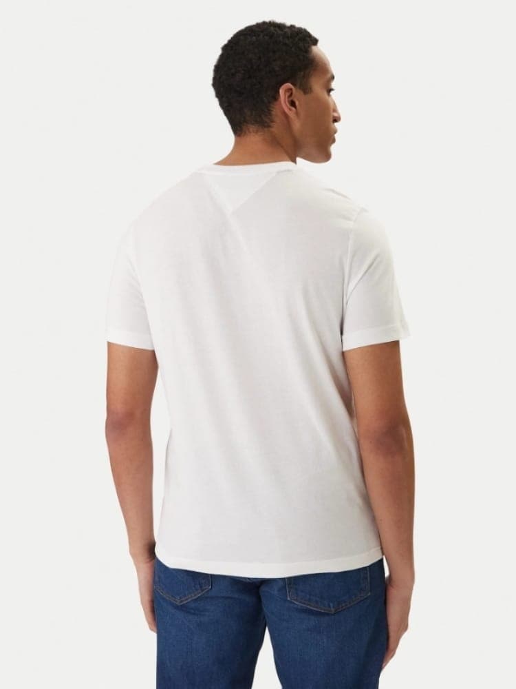 Tommy Hilfiger T-shirt uomo in cotone bianca con logo frontale regular fit in T-shirt Broadway Red - Barletta, commercioVirtuoso.it
