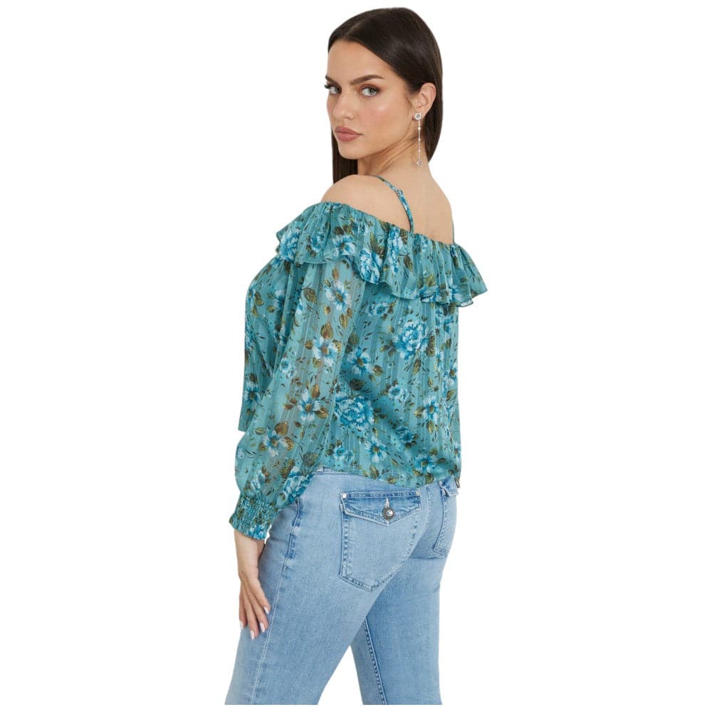 Guess blusa verde acqua Lucy W4YH63 WGBL2 Camicie Guess