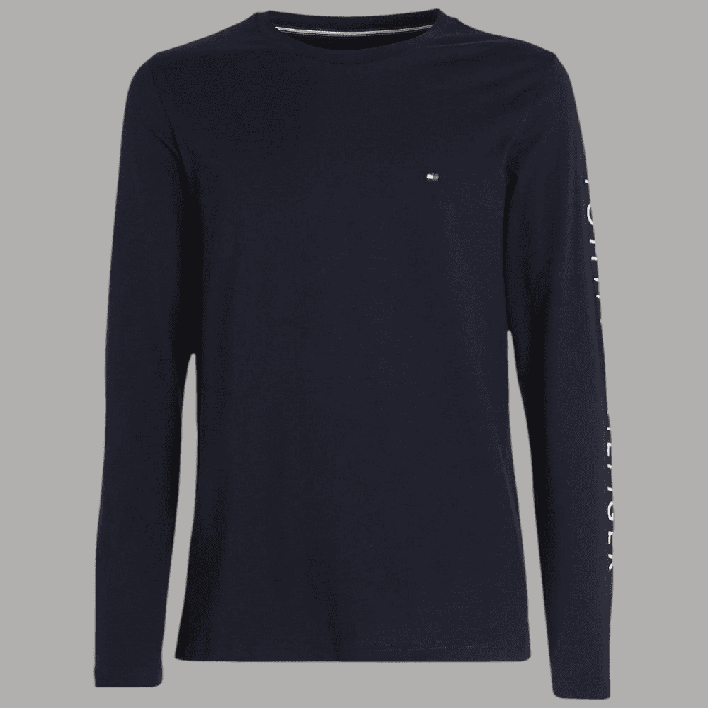 Tommy Hilfiger t-shirt blu manica lunga MW0MW09096 T-shirt Tommy Hilfiger