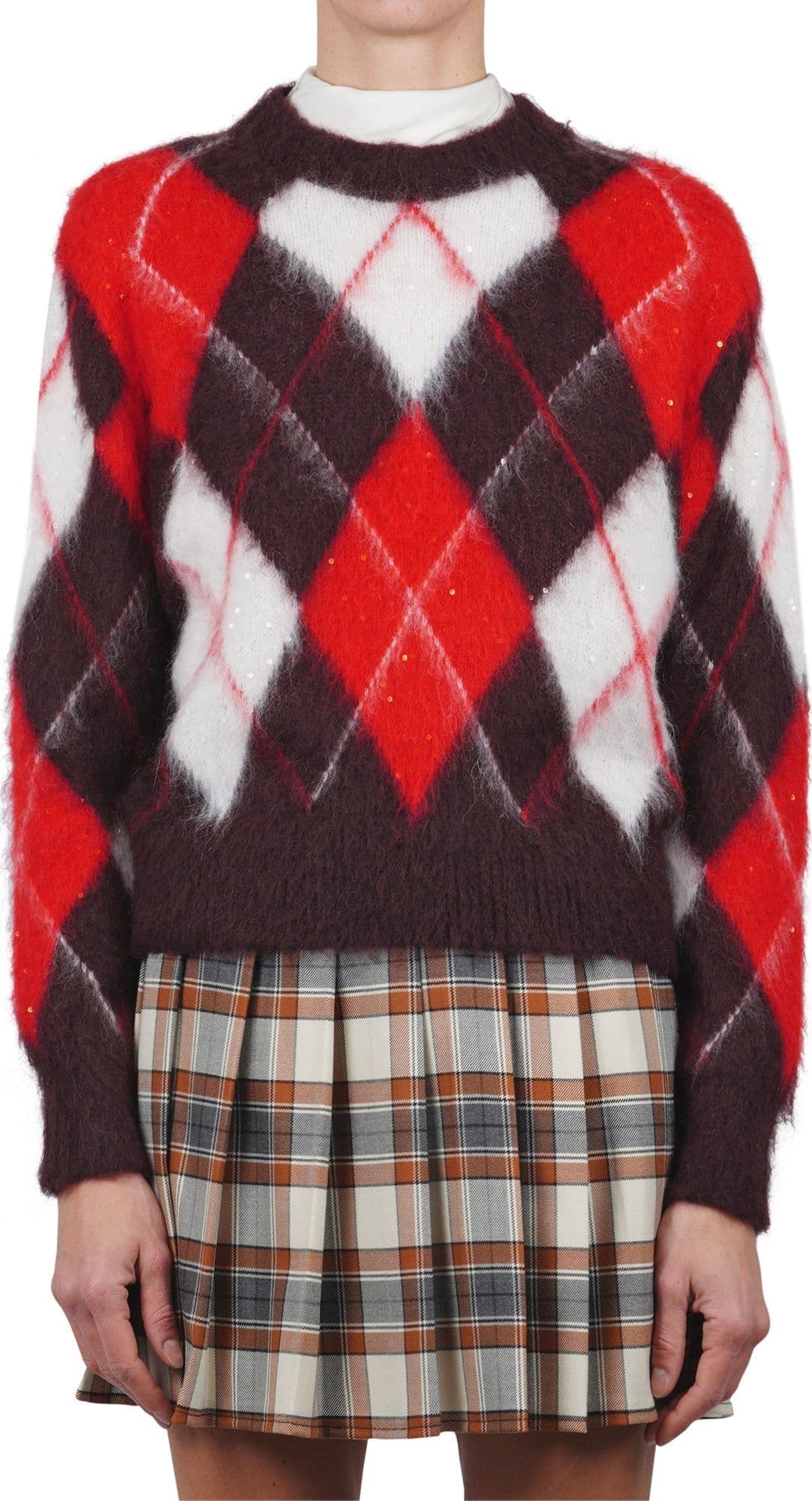 JUCCA Jucca - Maglia - 461662 - Rosso/Bordeaux da donna in Maglioni Drestige - Casamassima, commercioVirtuoso.it