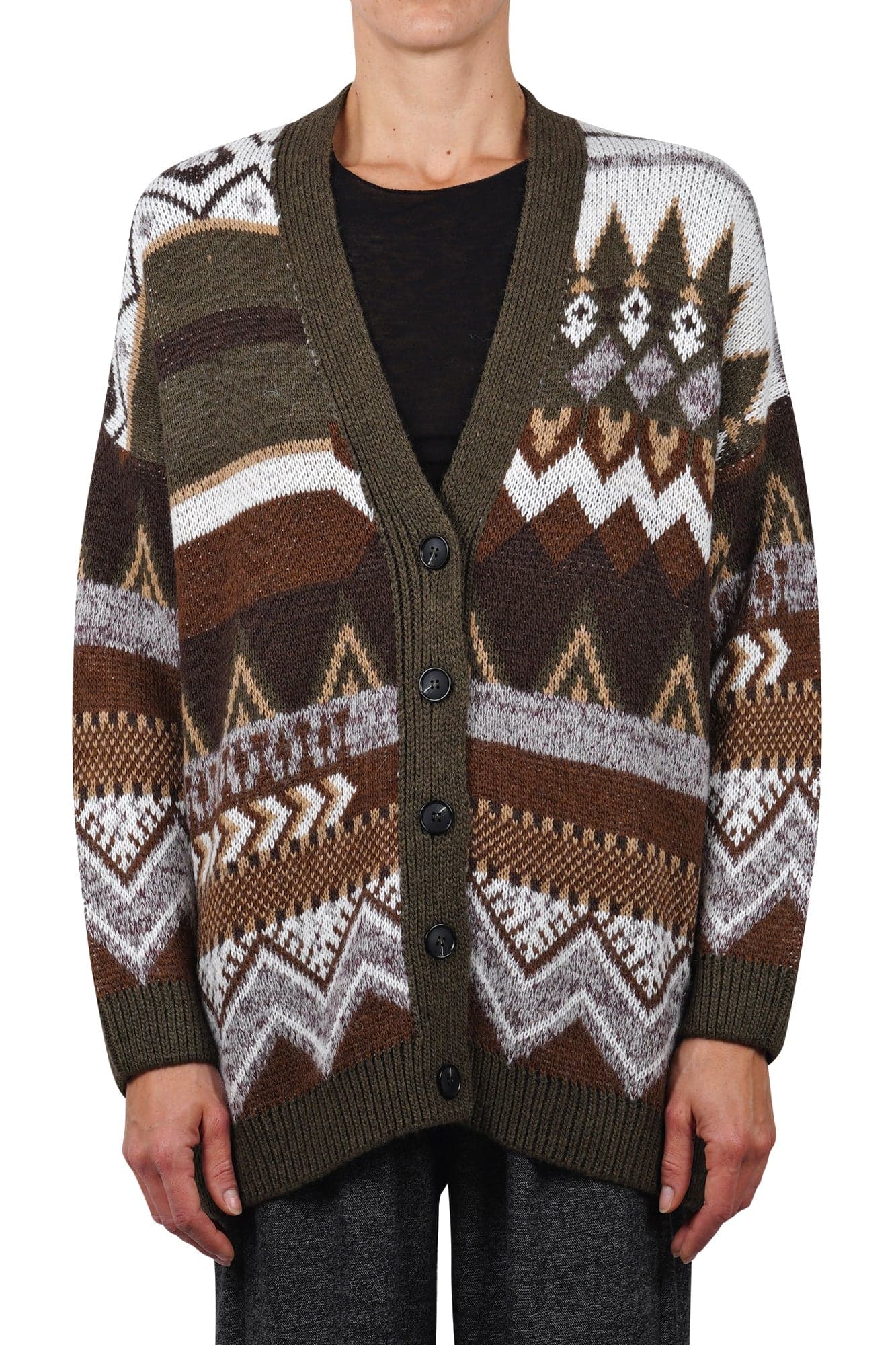LA FEMME BLANCHE La Femme Blanche - Cardigan - 461501 - Fantasia verdone da donna in Cardigan Drestige - Casamassima, commercioVirtuoso.it