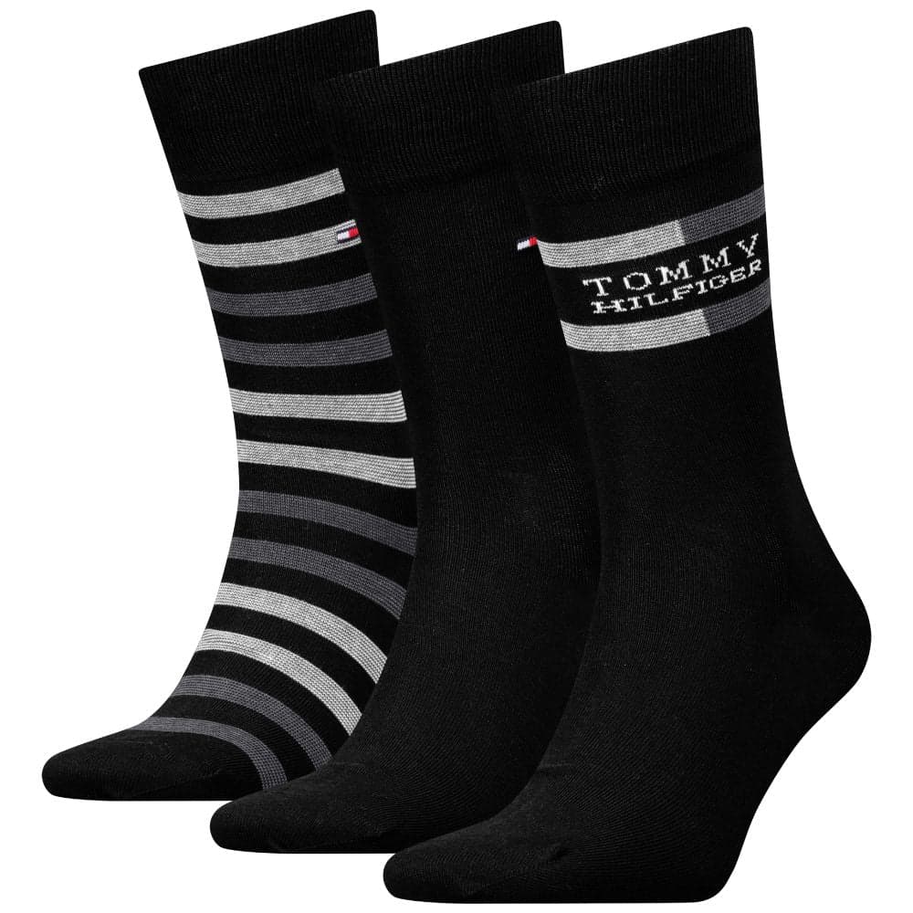 Tommy Hilfiger gift box 3 paia di calzini neri 701235376002 in Calze Prodotti di Classe - Nocera Superiore, commercioVirtuoso.it