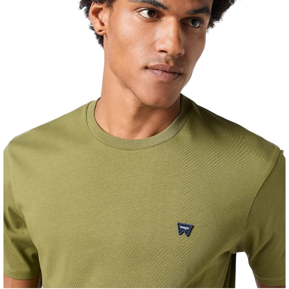 Wrangler t-shirt verde logo piccolo 112350438 T-shirt Wrangler