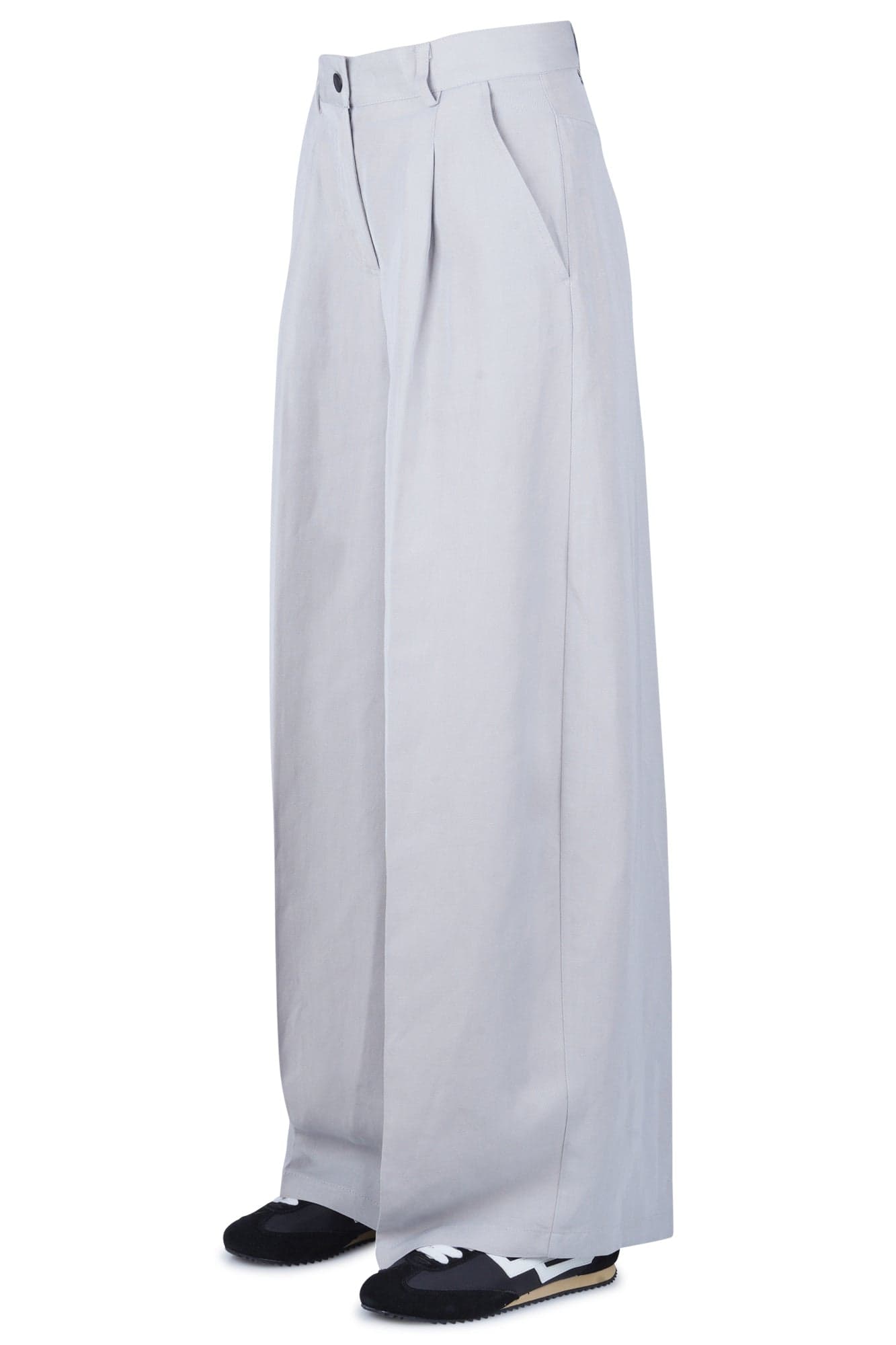 Liviana Conti - Pantalone - 470806 - Grigio chiaro da donna in Pantaloni Drestige - Casamassima, commercioVirtuoso.it