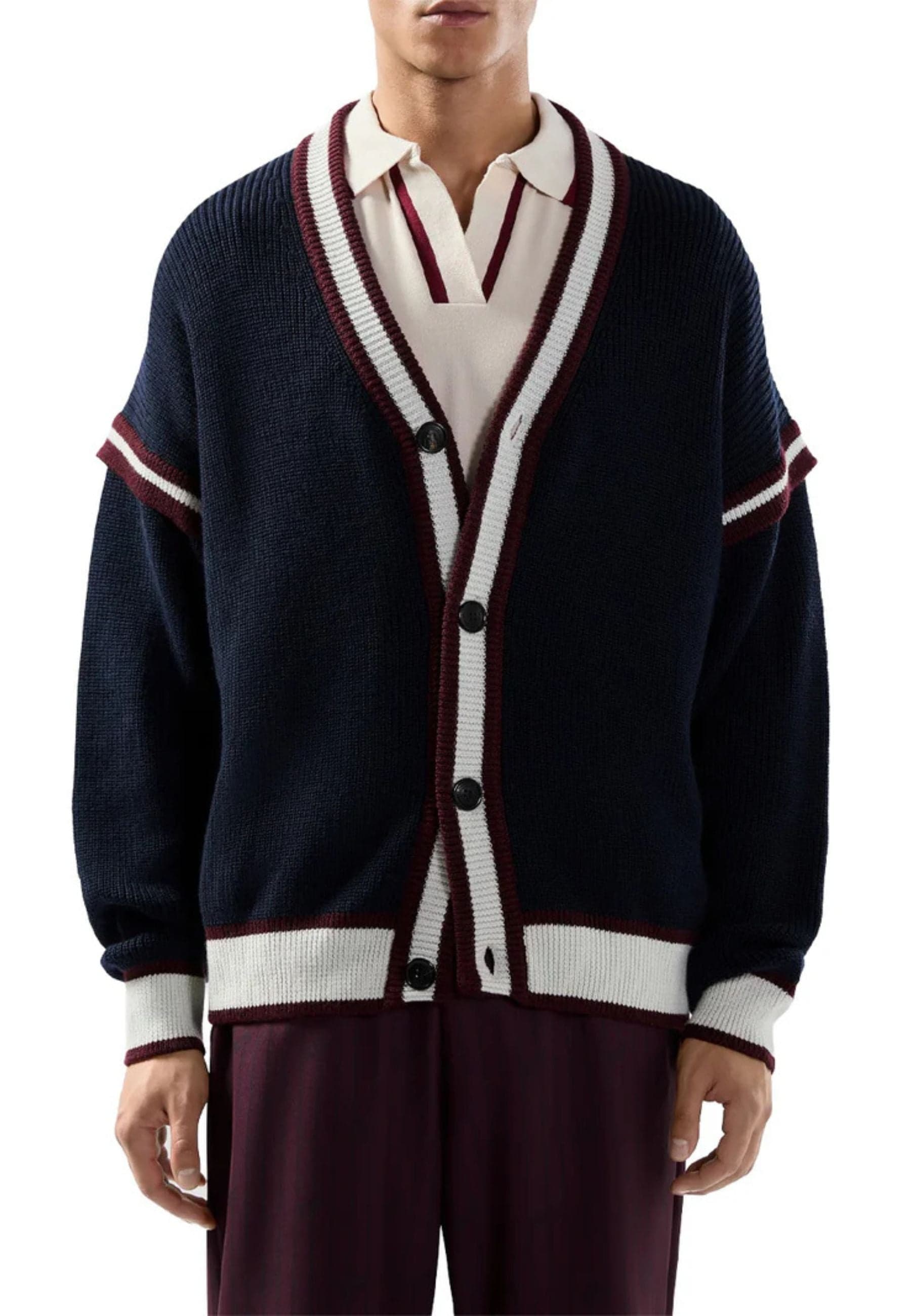 GCDS CARDIGAN LOGO LOUNGE COLLEGE CARDIGAN da uomo in Cardigan Drestige - Casamassima, commercioVirtuoso.it