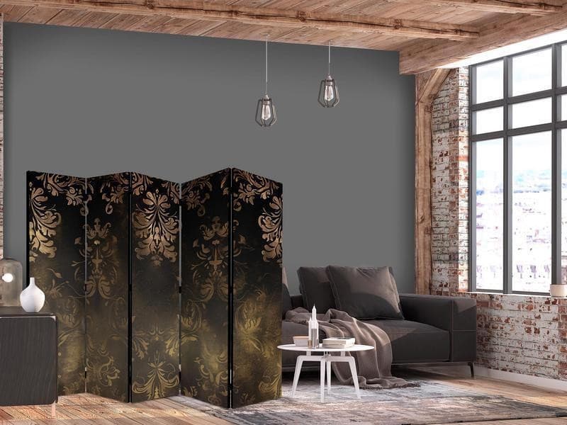 Paravento - Baroque Ornaments in Patinated Gold and Bronze - Retro Motif in Paraventi Collezione Casa - Trebisacce, commercioVirtuoso.it