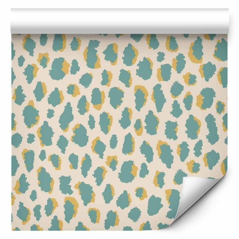 Tappezzeria murale - Giraffe Pattern - animal pattern in turquoise spots on a light background in Carta da parati Collezione Casa - Trebisacce, commercioVirtuoso.it
