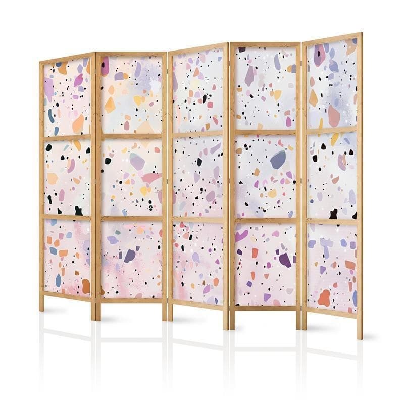 Paravento giapponese - Confetti-Style Terrazzo - Purple-Pink - Colorful Pattern in Paraventi Collezione Casa - Trebisacce, commercioVirtuoso.it