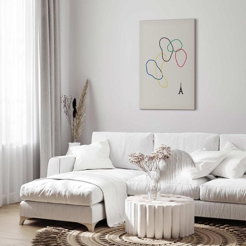 Quadro - Colorful Rings - Digital Graphics - Minimalism in Poster e stampe Collezione Casa - Trebisacce, commercioVirtuoso.it