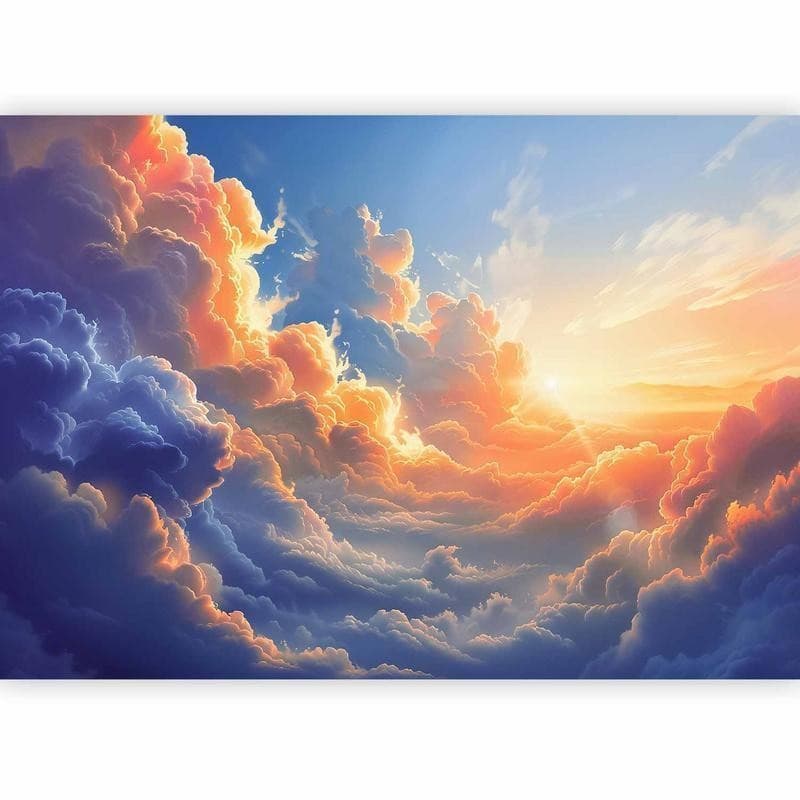 Carta da parati - Sunset Over a Cloudy Sea: A Wonderful Symphony of Colors in Carta da parati Collezione Casa - Trebisacce, commercioVirtuoso.it