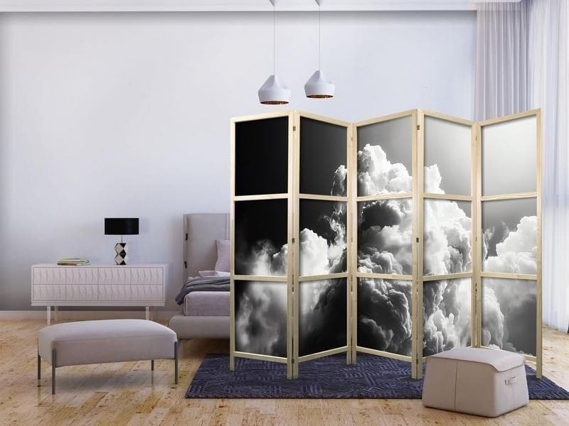 Paravento giapponese - Clouds Like from Dreams: Let the Sun Illuminate Your Day – A Visual Feast in Paraventi Collezione Casa - Trebisacce, commercioVirtuoso.it