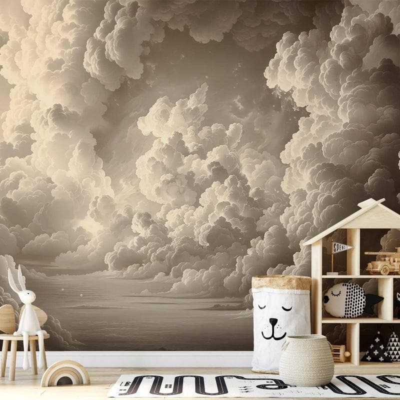 Carta da parati - Whisper of Illuminated Clouds: Soft Play of Light in the Theater of the Heavens in Carta da parati Collezione Casa - Trebisacce, commercioVirtuoso.it