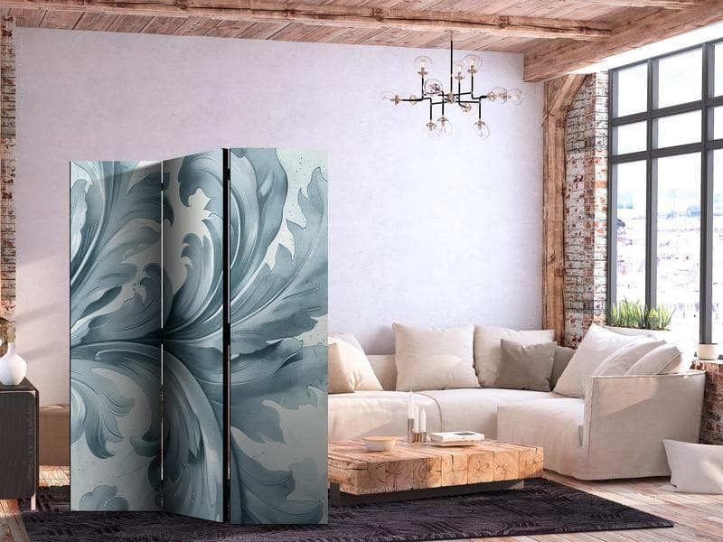 Paravento - Stone Baroque Ornaments in Light Shades of Gray and Blue in Paraventi Collezione Casa - Trebisacce, commercioVirtuoso.it