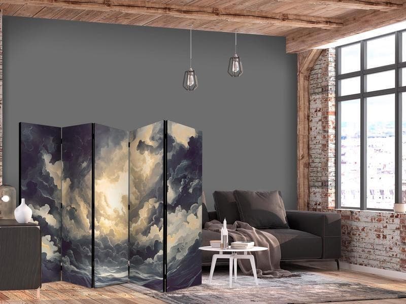 Paravento - Epic Light Play: The Sun Battling for Dominance Over the Clouds in Tende a pannello Collezione Casa - Trebisacce, commercioVirtuoso.it