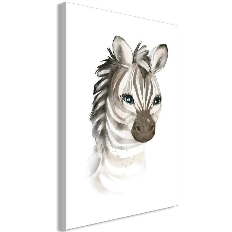 Quadro - Little Zebra (1 Part) Vertical in Poster e stampe Collezione Casa - Trebisacce, commercioVirtuoso.it
