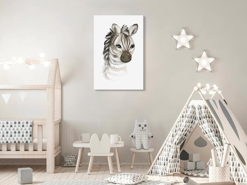 Quadro - Little Zebra (1 Part) Vertical in Poster e stampe Collezione Casa - Trebisacce, commercioVirtuoso.it