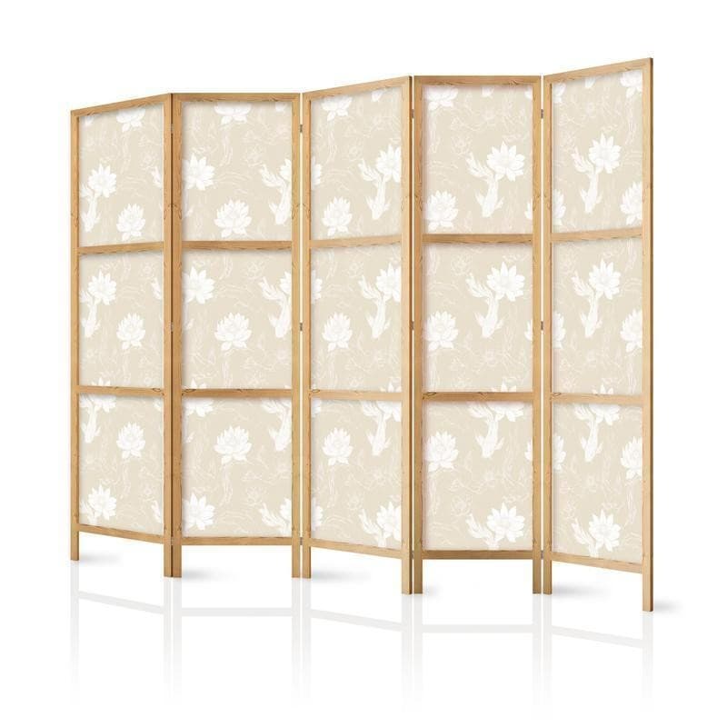 Paravento giapponese Pesci e fiori di ninfea 5 ante in Paraventi Collezione Casa - Trebisacce, commercioVirtuoso.it