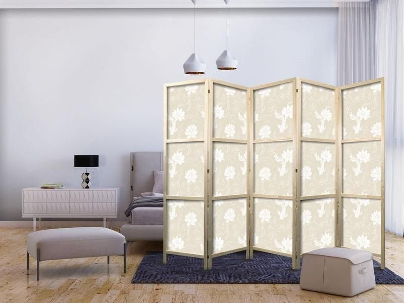 Paravento giapponese Pesci e fiori di ninfea 5 ante in Paraventi Collezione Casa - Trebisacce, commercioVirtuoso.it