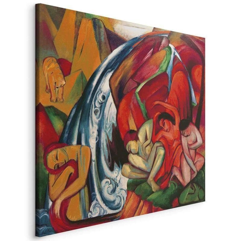 Quadro - The waterfall (Women under a waterfall) (Franz Marc) in Poster e stampe Collezione Casa - Trebisacce, commercioVirtuoso.it