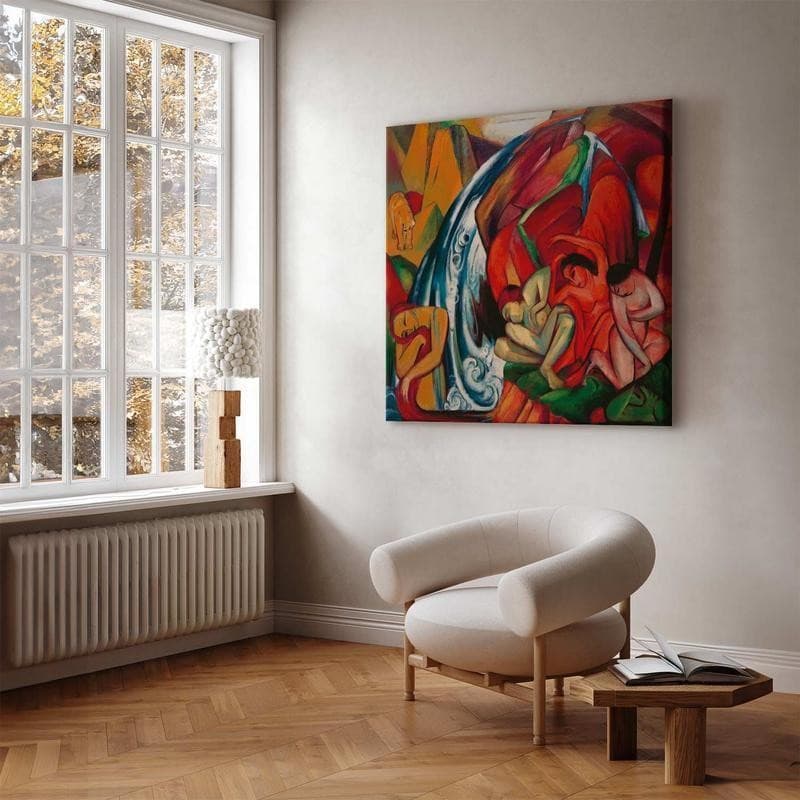 Quadro - The waterfall (Women under a waterfall) (Franz Marc) in Poster e stampe Collezione Casa - Trebisacce, commercioVirtuoso.it