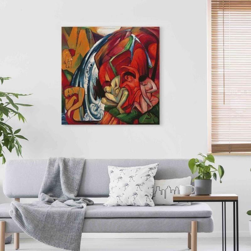 Quadro - The waterfall (Women under a waterfall) (Franz Marc) in Poster e stampe Collezione Casa - Trebisacce, commercioVirtuoso.it