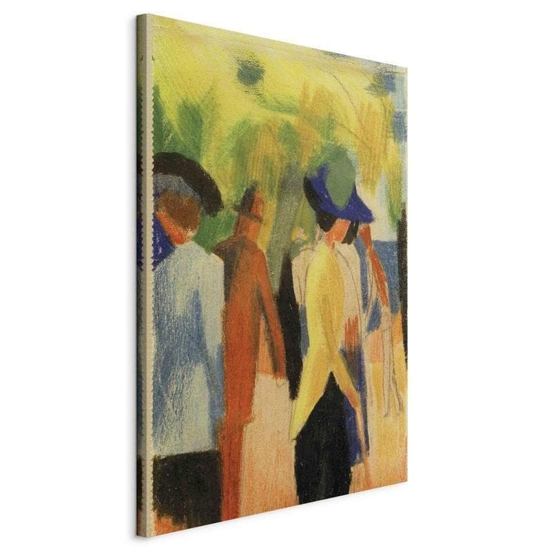 Quadro - Spaziergänger unter Bäumen (Spaziergänger im Park) (August Macke) in Poster e stampe Collezione Casa - Trebisacce, commercioVirtuoso.it