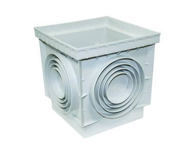 POZZETTO SINGOLO SENZA COPERCHIO - in PP copolimero grigio chiaro cm.55x55x55h. in prodotto EuroStore07 - Alatri, commercioVirtuoso.it