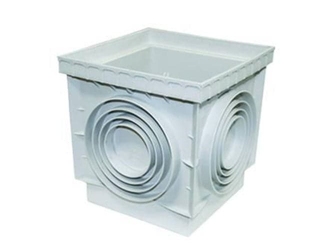POZZETTO SINGOLO SENZA COPERCHIO - in PP copolimero grigio chiaro cm.55x55x55h. in prodotto EuroStore07 - Alatri, commercioVirtuoso.it