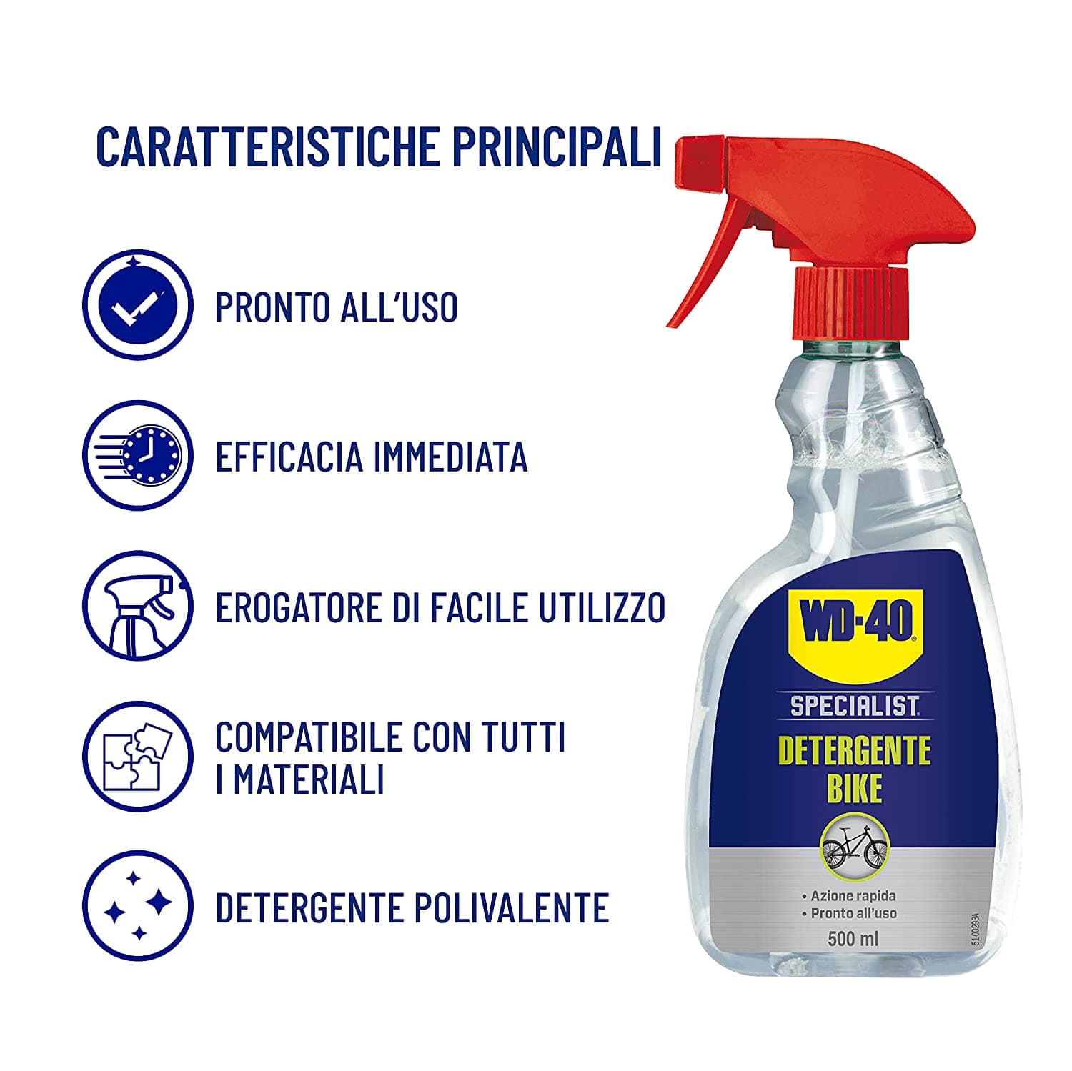 WD-40 SPECIALIST BIKE SPRAY DETERGENTE UNIVERSALE -- - ml.500 spray in prodotto EuroStore07 - Alatri, commercioVirtuoso.it