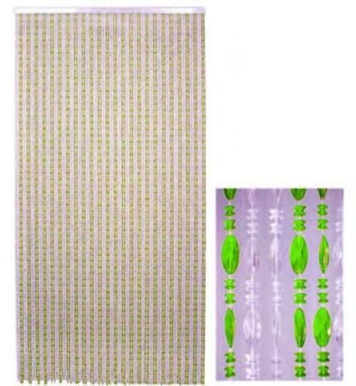 TENDA CORALLO VERDE-CRISTALLO con supporto in alluminio 96 fili cm.120x230h. in prodotto EuroStore07 - Alatri, commercioVirtuoso.it