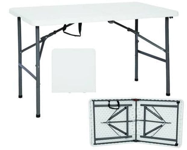 TAVOLO BIRRERIA PIEGHEVOLE IN HDPE colore bianco - CM.122X60X74H. in prodotto EuroStore07 - Alatri, commercioVirtuoso.it