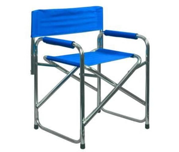 SEDIA REGISTA IN ALLUMINIO BLU IN ALLUMINIO cm.56x47x78h. in prodotto EuroStore07 - Alatri, commercioVirtuoso.it