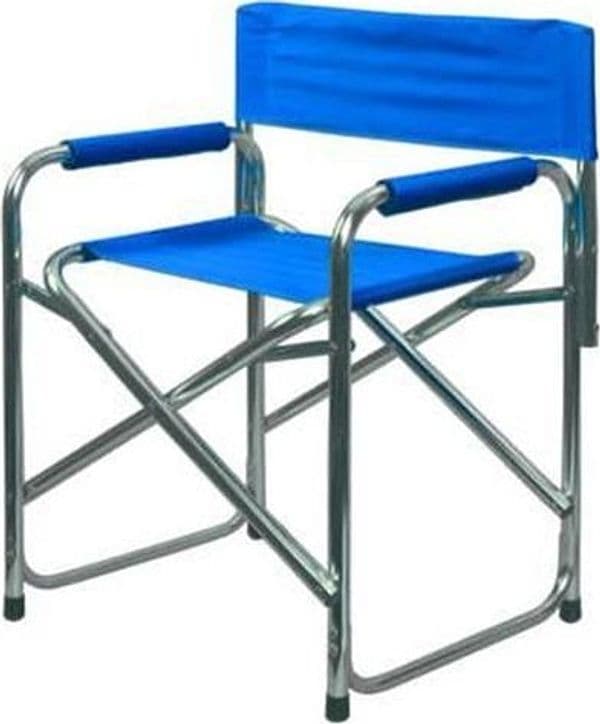 SEDIA REGISTA IN ALLUMINIO BLU IN ALLUMINIO cm.56x47x78h. in prodotto EuroStore07 - Alatri, commercioVirtuoso.it