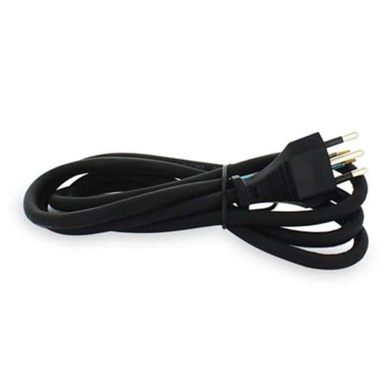 Cavo alimentazione gommato nero 1,5mt 3x1mm spina Italia in prodotto EuroStore07 - Alatri, commercioVirtuoso.it