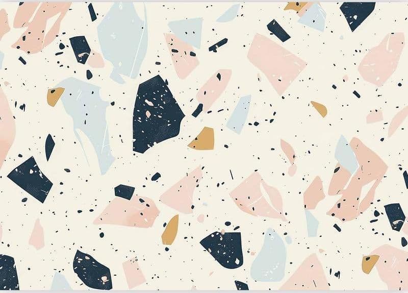 Carta da parati - Terrazzo with Large Scaled Stones in Subdued Colors in Carta da parati Collezione Casa - Trebisacce, commercioVirtuoso.it