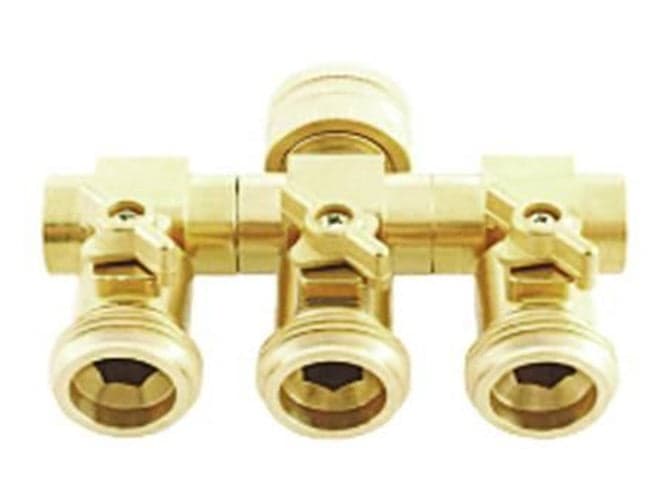 PRESA RUBINETTO IN OTTONE TRE USCITE FILETTATE femmina 3/4" IRRIGAZIONE in prodotto EuroStore07 - Alatri, commercioVirtuoso.it