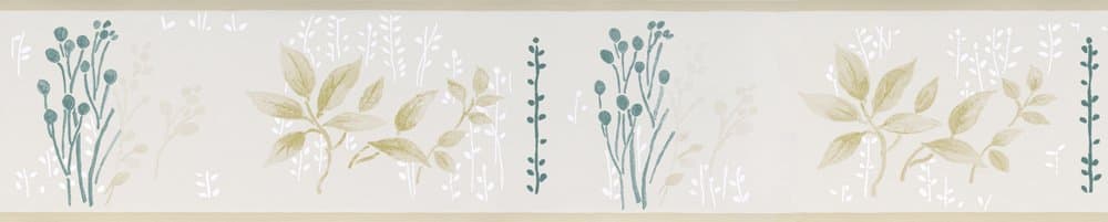 AS Création - BORDO DECORATIVO AUTOADESIVO 5 MT CON FOGLIE BEIGE/VERDE in Bordi per carta da parati Stockdoc - Terni, commercioVirtuoso.it