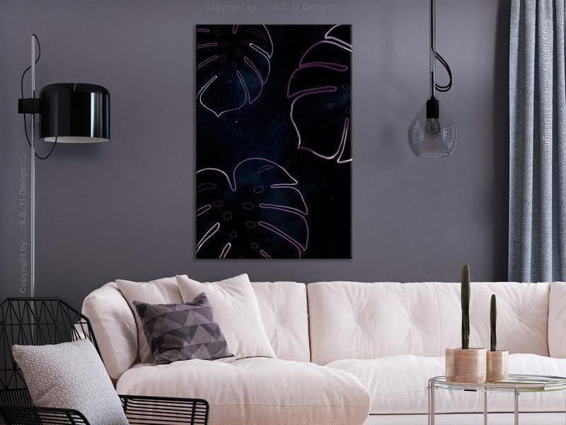 Quadro - Galactic Monstera (1 Part) Vertical in Poster e stampe Collezione Casa - Trebisacce, commercioVirtuoso.it