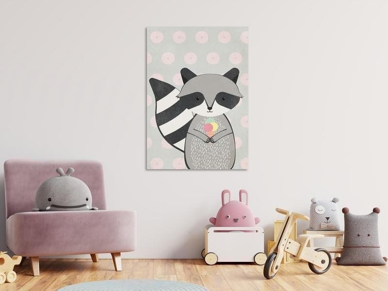 Quadro - Glutton Raccoon (1 Part) Vertical in Poster e stampe Collezione Casa - Trebisacce, commercioVirtuoso.it