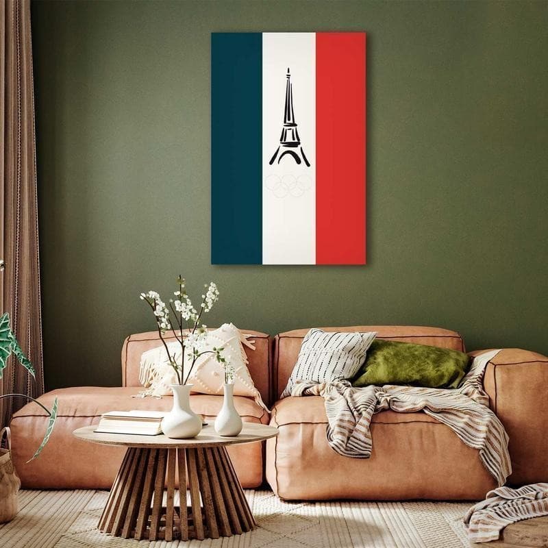 Quadro - French Flag With Graphic Eiffel Tower in Poster e stampe Collezione Casa - Trebisacce, commercioVirtuoso.it