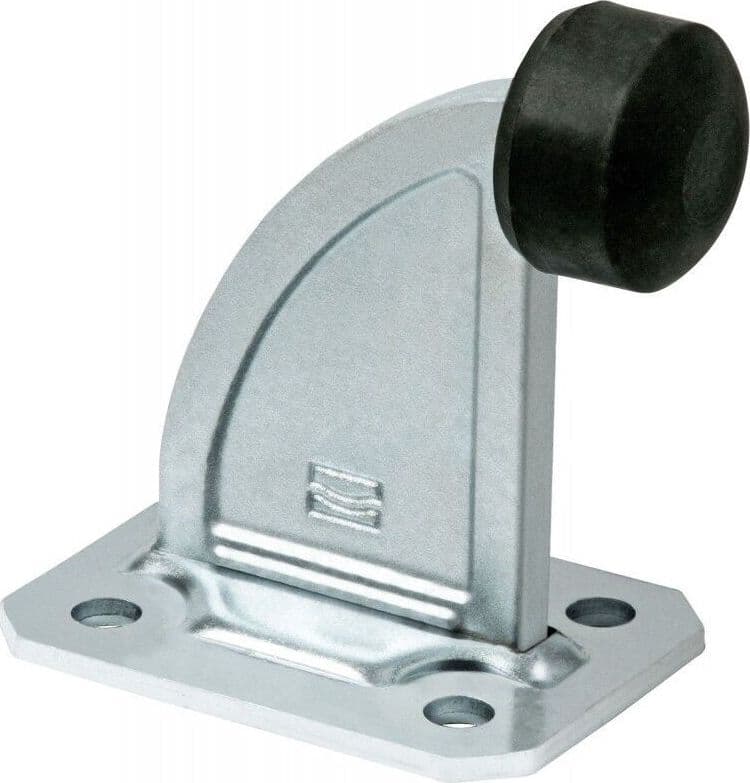 ARRESTO PER CANCELLI SCORREVOLI ART. 202 paracolpo Ø 42 - base mm 74x100 in prodotto EuroStore07 - Alatri, commercioVirtuoso.it
