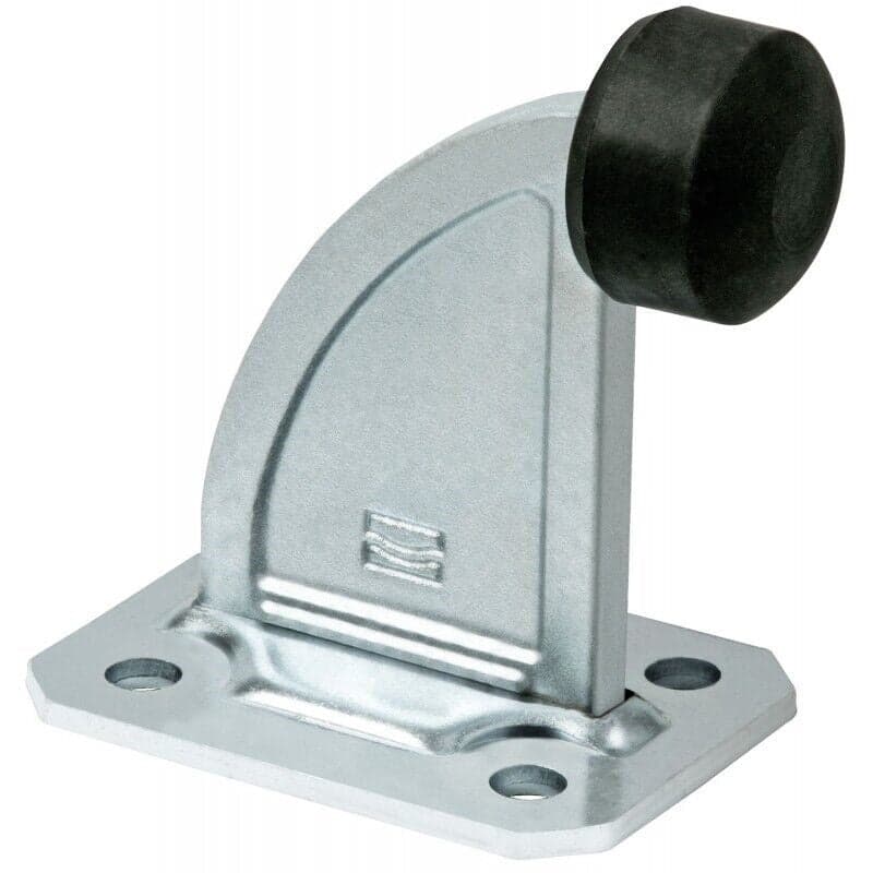 ARRESTO PER CANCELLI SCORREVOLI ART. 202 paracolpo Ø 42 - base mm 74x100 in prodotto EuroStore07 - Alatri, commercioVirtuoso.it